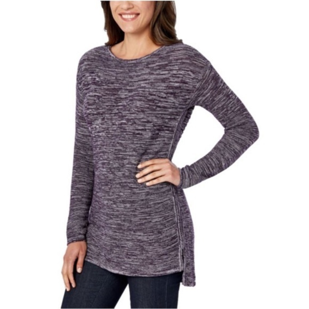 NWOT XS Ellen Tracy purple marbled sweatshirt